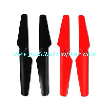 wltoys-v262 ufo Blades Forward (Red + Black) + Reverse (Red + Black) 4PCS - Click Image to Close